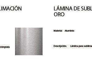 lámina para sublimar dorada/plateada 40x60cm